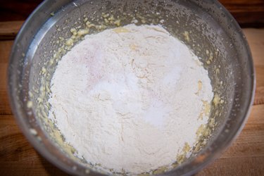 Adding dry ingredients