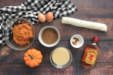 Ingredients for Fireball whisky pumpkin pie