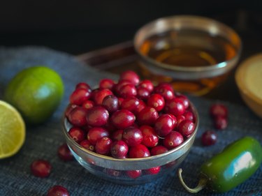 ingredients for cranberry pepper jam