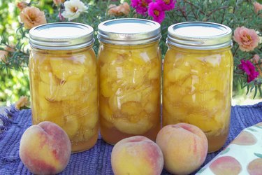 Even though fresh peaches are only available for a few months in the summer, there\'s no reason you can\'t enjoy them all year long. Just choose some fresh ripe peaches, grab a few jars, a little sugar, and you\'ll be on your way to preserving these delightful beauties in no time.