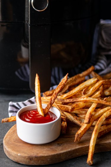 Completed homemade french fries