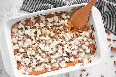Completed sweet potato casserole