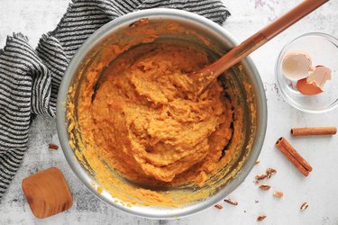 Add remaining ingredients to sweet potatoes