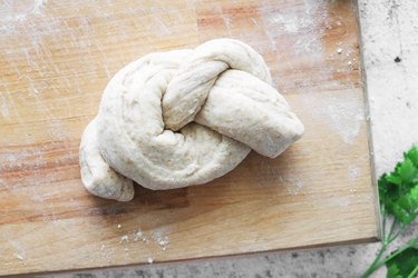 Tie dough into a knot