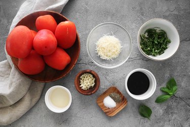 Ingredients for homemade bruschetta