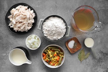 Ingredients for easy Bisquick dumplings