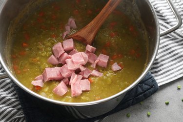 Add chopped ham