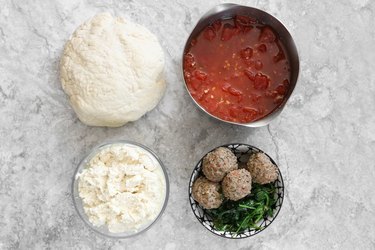 Ingredients for mini vegan calzones