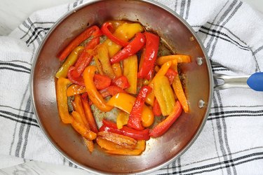 Cook bell peppers