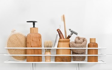 Close-up of wooden equipment against white background