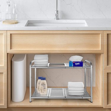 expandable shelf for under sink